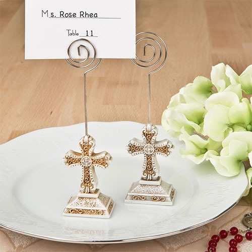 Vintage Cross Place Card/Photo Holders