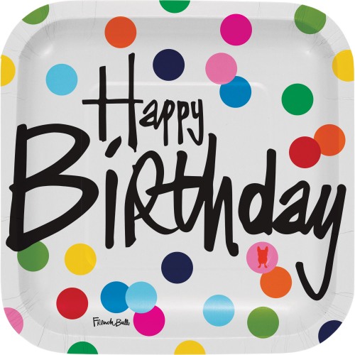 Birthday Dots Snack Plate 7