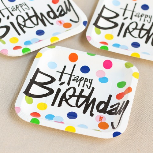 Birthday Dots Snack Plate 7