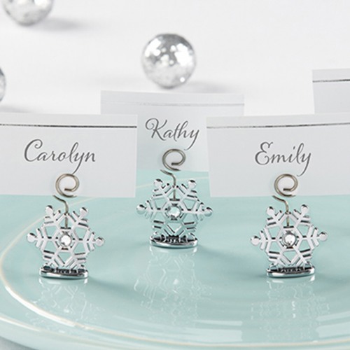 Sparkling Snowflake Place Card Holders