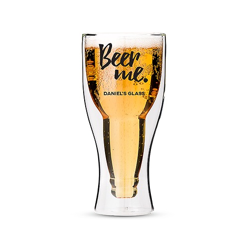 Personalized Double Walled Beer Glass