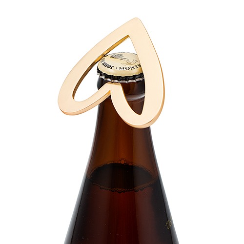 Gold Heart Bottle Opener
