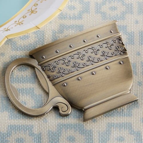 Antique Gold Teacup Bottle Opener