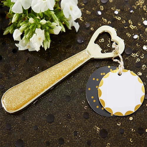 Gold Glitter Handle Bottle Opener