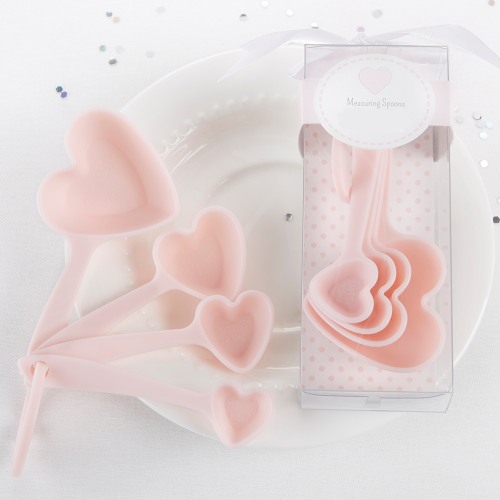Heart Shaped Plastic Measuring Spoons
