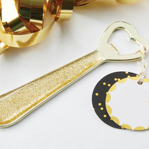Gold Glitter Handle Bottle Opener