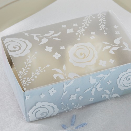Watercolor Frosted Floral Favor Box