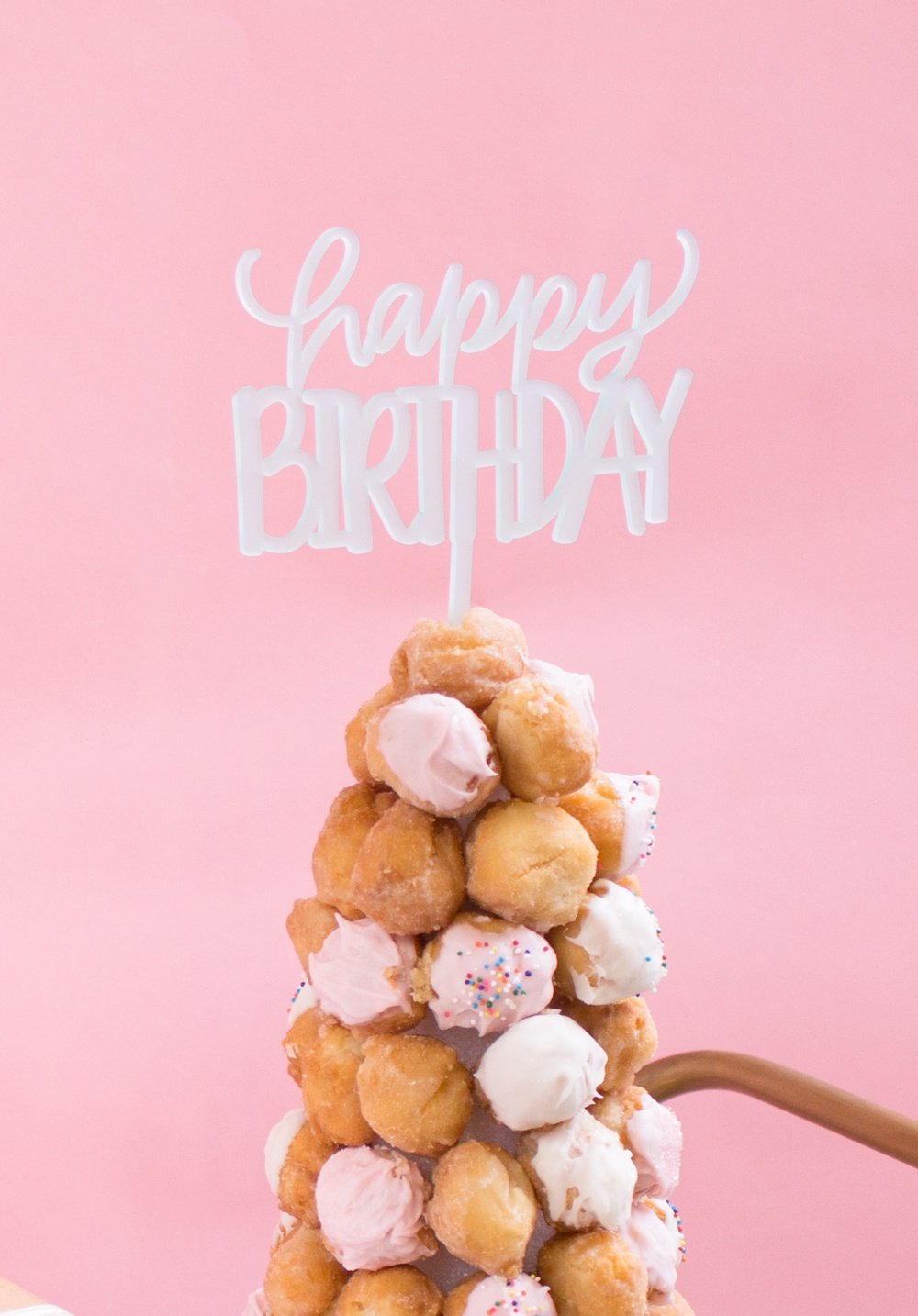 diy donut tower for birthday