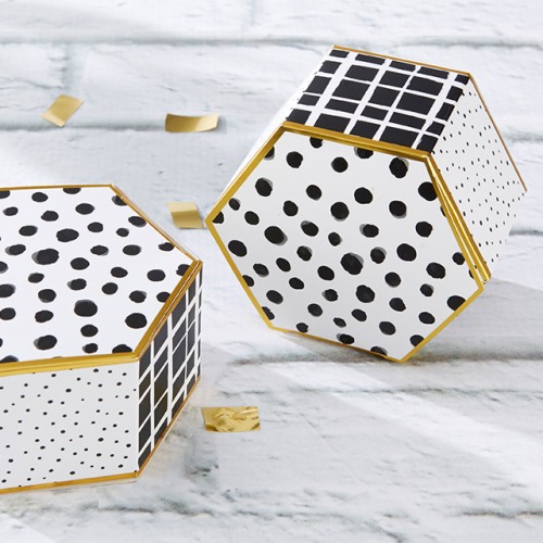Modern Pattern Hexagon Favor Box