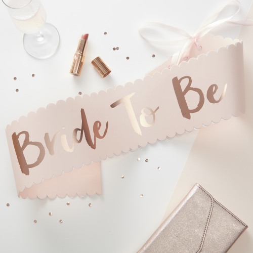 Bride To Be Paper Sash