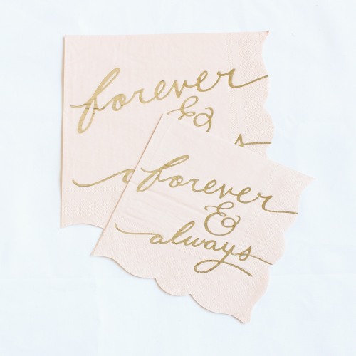 Forever & Always Blush Napkins