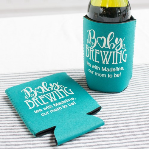 Personalized Neoprene Baby Shower Can Sleeve