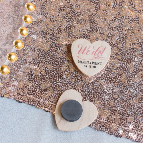 Personalized Heart Shaped Wooden Wedding Magnets Personalized We Do Heart Shaped Wood Magnets