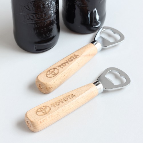 Custom Logo Wood Handle Bottle Opener