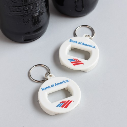Custom Logo Round Keychain Bottle Opener