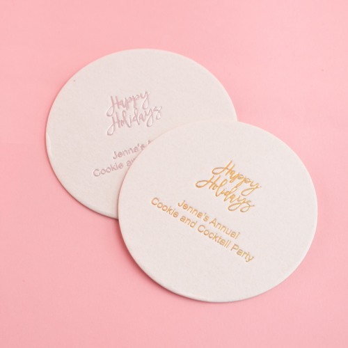 Personalized Paper Party Coasters
