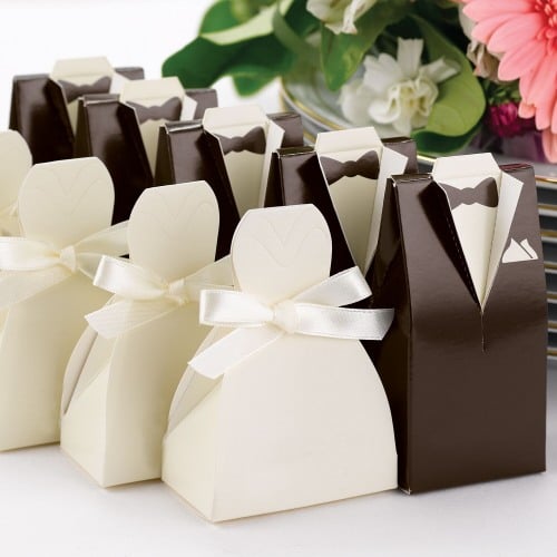 Tuxedo and Wedding Gown Favor Boxes