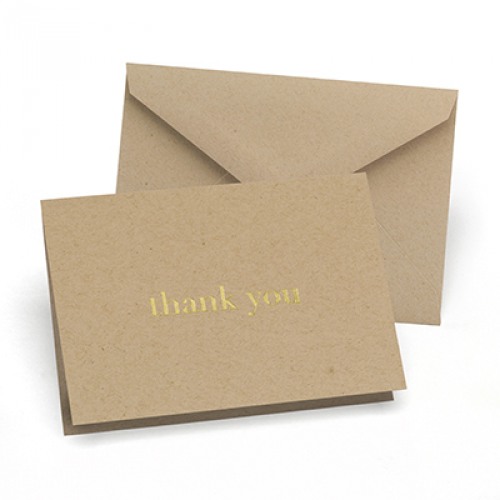 Gold Foil Thank You Notes