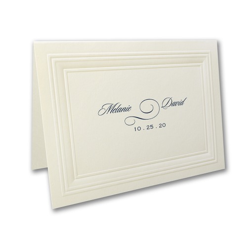 Personalized Embossed Border Thank You Notes