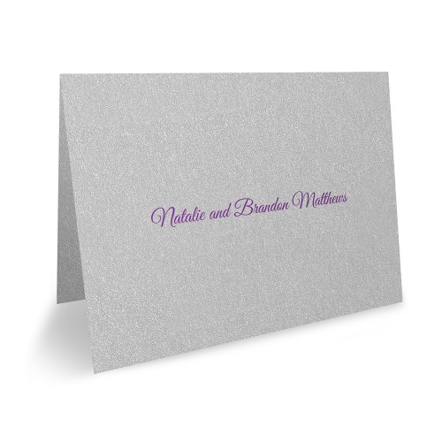 Personalized Silver Shimmer Thank You Notes