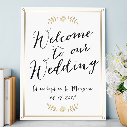 Personalized Script Welcome Poster