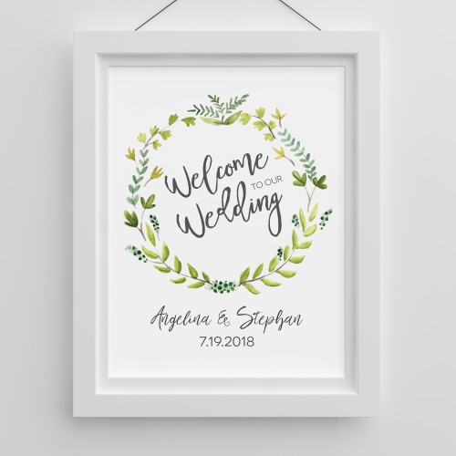 Personalized Botanical Welcome Poster