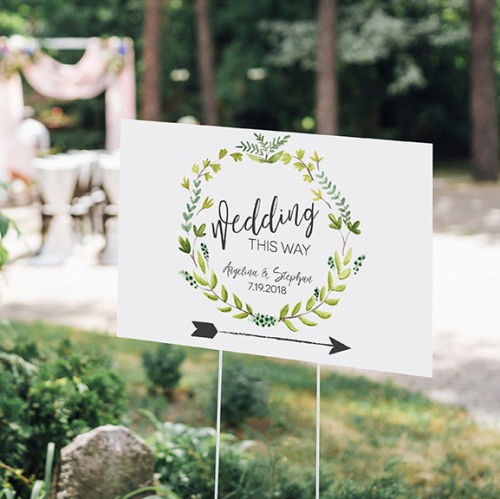 Personalized Botanical Wedding Sign