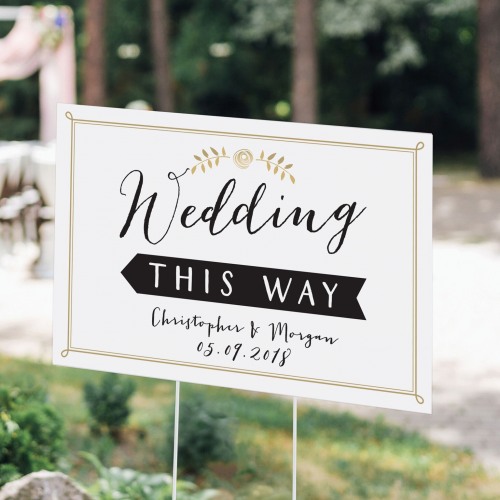 Personalized Script Wedding Sign