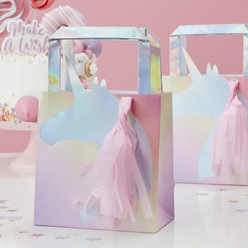 Iridescent Unicorn Favor Bags