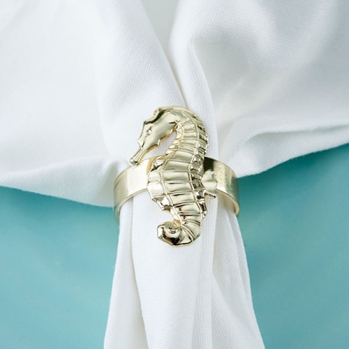 Gold Seahorse Napkin Ring