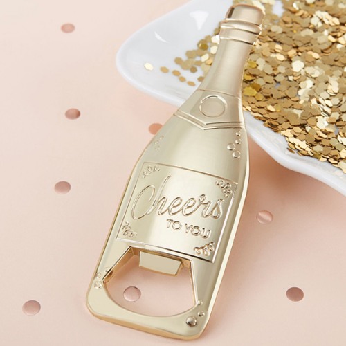Gold Champagne Shaped Bottle Opener