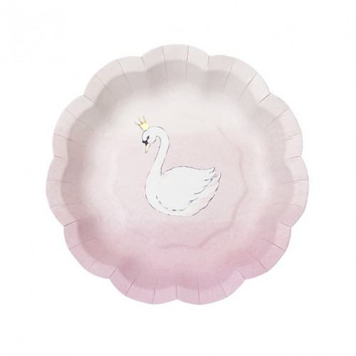Swan Princess Paper Plates