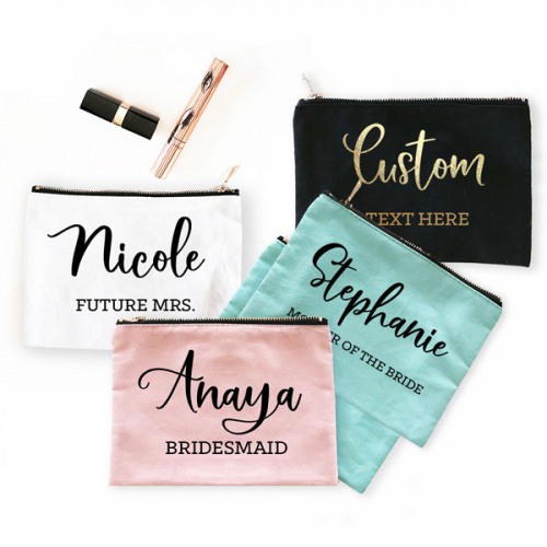 Personalized Canvas Cosmetic Bags