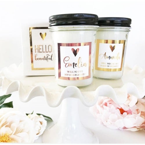 Personalized Mason Jar Candles