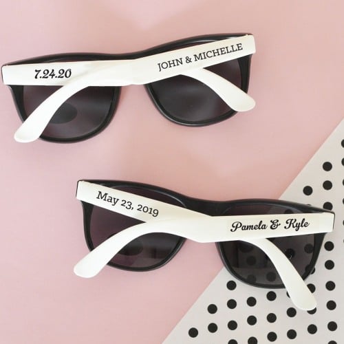 Personalized Two-Tone Wedding Sunglasses