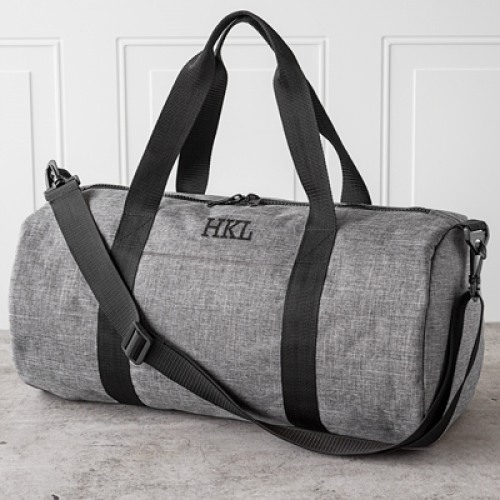 Personalized Grey Duffle