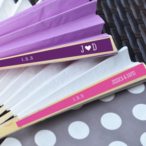 Personalized Paper Hand Fans