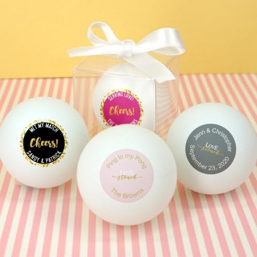 Personalized Ping Pong Ball Favors