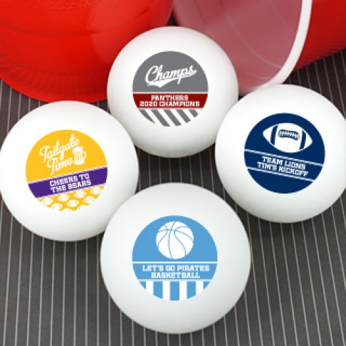 Sports Themed Ping Pong Balls