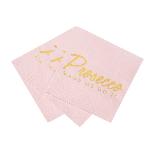 Prosecco Party Pink Cocktail Napkins