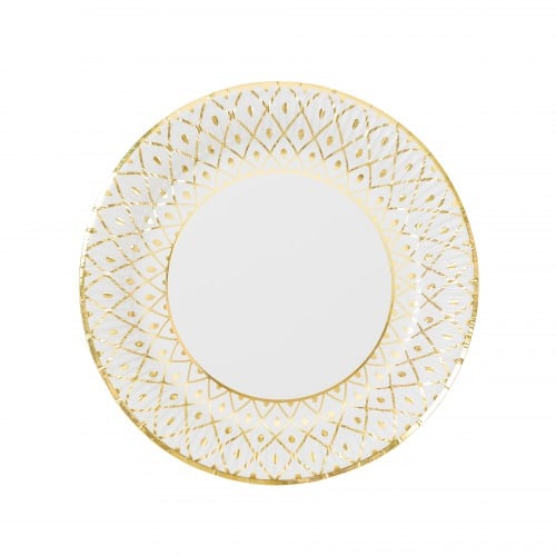 Gold Pattern Medium Paper Plates