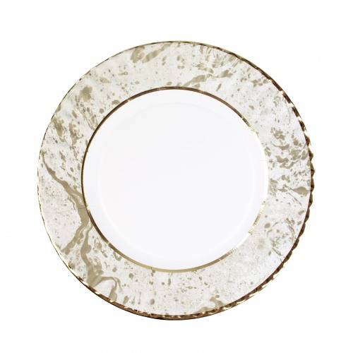 Large Gold Marble Edged Plates