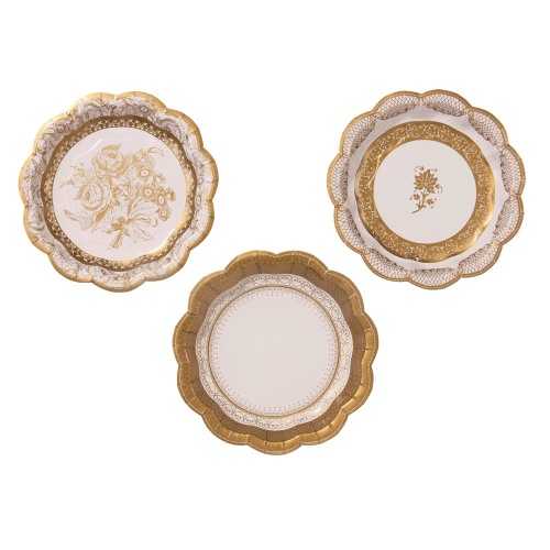 Gold Porcelain Small Plates