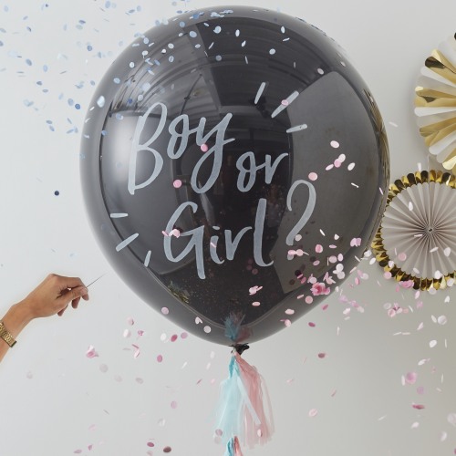 Giant Gender Reveal Balloon Kit with Tassels & Confetti