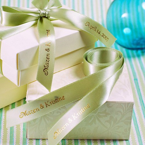 | lots of foil colors! 78 h X 50 yds Favors | Wedding Ribbon Personalized Satin Bridal Ribbon