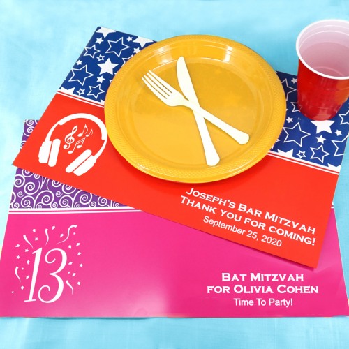 Personalized Bar Mitzvah & Bat Mitzvah Placemats