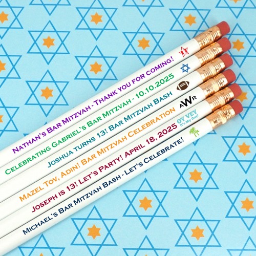 Personalized Bar Mitzvah & Bat Mitzvah Pencils