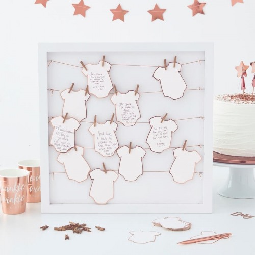 Baby Clothespin Frame Guest Book