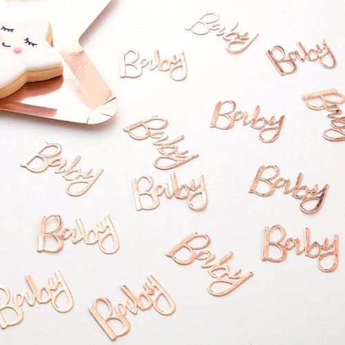 Rose Gold Baby Table Confetti
