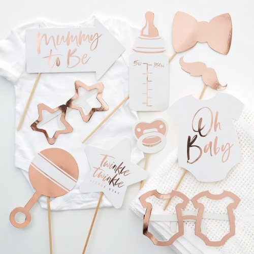 Rose Gold Baby Shower Photo Booth Props